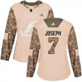 Cheap Adidas Lightning #7 Mathieu Joseph Camo Authentic 2017 Veterans Day Women's Stitched NHL Jersey