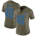 Wholesale Cheap Nike Lions #40 Jarrad Davis Olive Women's Stitched NFL Limited 2017 Salute to Service Jersey