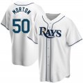 Wholesale Cheap Men's Tampa Bay Rays Replica #50 Charlie Morton White Home Nike Jersey