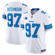 Cheap Men's Detroit Lions #97 Aidan Hutchinson White 2024 F.U.S.E. With 1-Star C Patch Vapor Untouchable Limited Stitched Jersey