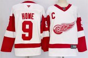 Cheap Men's Detroit Red Wings #9 Gordie Howe White 2024-25 Stitched Jersey