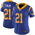 Wholesale Cheap Nike Rams #21 Aqib Talib Royal Blue Alternate Women's Stitched NFL Vapor Untouchable Limited Jersey