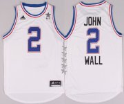 Wholesale Cheap 2015 NBA Eastern All-Stars #2 John Wall Revolution 30 Swingman White Jersey