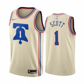 Wholesale Cheap Philadelphia 76ers #1 Mike Scott Cream NBA Swingman 2020-21 Earned Edition Jersey