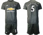 Wholesale Cheap Men 2020-2021 club Manchester United away 5 black Soccer Jerseys