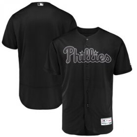 Wholesale Cheap Philadelphia Phillies Blank Majestic 2019 Players\' Weekend Flex Base Authentic Team Jersey Black