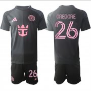 Cheap Men's Inter Miami CF #26 Gregore 2025 Black Away Soccer Jersey Suit