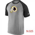 Wholesale Cheap Nike Washington RedSkins Ash Tri Big Play Raglan NFL T-Shirt Grey/Black