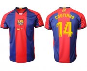 Wholesale Cheap Barcelona #14 Coutinho Home Soccer Club Jersey