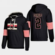 Wholesale Cheap Ottawa Senators #2 Dylan Demelo Black adidas Lace-Up Pullover Hoodie