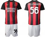 Wholesale Cheap Men 2020-2021 club AC milan home 56 red Soccer Jerseys