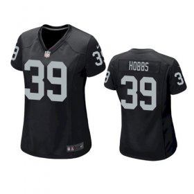 Wholesale Cheap Women\'s Las Vegas Raiders #39 Nate Hobbs Black Game Jersey