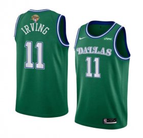 Cheap Men\'s Dallas Mavericks #11 Kyrie Irving Green 2024 Finals Classic Edition Stitched Basketball Jersey