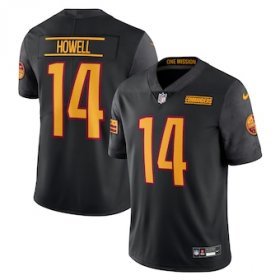 Men\'s Washington Commanders #14 Sam Howell Nike Black Alternate Vapor Untouchable Limited Jersey