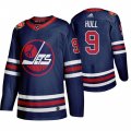 Wholesale Cheap Winnipeg Jets #9 Bobby Hull Men's 2019-20 Heritage Classic Wha Navy Stitched NHL Jersey