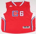 Wholesale Cheap Los Angeles Clippers #6 DeAndre Jordan Revolution 30 Swingman 2015 New Red Jersey