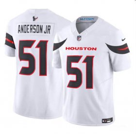 Cheap Men\'s Houston Texans #51 Will Anderson Jr. White 2024 Vapor F.U.S.E. Limited Football Stitched Jersey