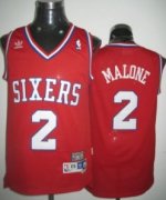 Wholesale Cheap Philadelphia 76ers #2 Moses Malone Red Swingman Throwback Jersey