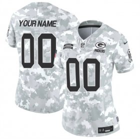 Cheap Women\'s Green Bay Packers Active Player Custom 2024 F.U.S.E Arctic Camo Salute To Service Limited Stitched Football Jersey(Run Small)