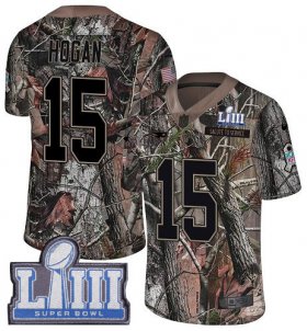 Wholesale Cheap Nike Patriots #15 Chris Hogan Camo Super Bowl LIII Bound Men\'s Stitched NFL Limited Rush Realtree Jersey