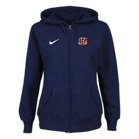 Wholesale Cheap Nike Cincinnati Bengals Ladies Tailgater Full Zip Hoodie Blue