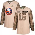 Wholesale Cheap Adidas Islanders #15 Cal Clutterbuck Camo Authentic 2017 Veterans Day Stitched NHL Jersey