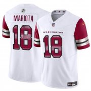 Cheap Men's Washington Commanders #18 Marcus Mariota White 2024 F.U.S.E Vapor Limited Stitched Football Jersey