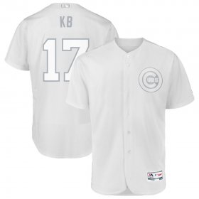 Wholesale Cheap Chicago Cubs #17 Kris Bryant KB Majestic 2019 Players\' Weekend Flex Base Authentic Player Jersey White