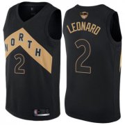 Cheap Raptors #2 Kawhi Leonard Black 2019 Finals Bound Youth Basketball Swingman City Edition Jersey