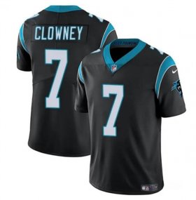 Cheap Men\'s Carolina Panthers #7 Jadeveon Clowney Black Vapor Limited Football Stitched Jersey