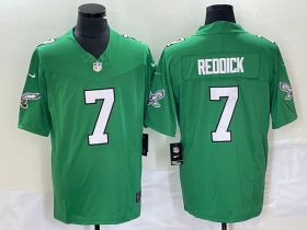 Wholesale Cheap Men\'s Philadelphia Eagles #7 Haason Reddick Green 2023 FUSE Vapor Limited Throwback Stitched Jersey