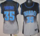 Wholesale Cheap Oklahoma City Thunder #35 Kevin Durant Black/Gray Fadeaway Fashion Womens Jersey