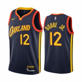 Wholesale Cheap Nike Warriors #12 Kelly Oubre Jr Navy NBA Swingman 2020-21 City Edition Jersey