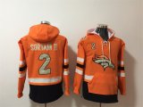 Wholesale Cheap Men's Denver Broncos #2 Patrick Surtain II Orange Ageless Must-Have Lace-Up Pullover Hoodie