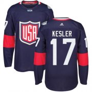 Wholesale Cheap Team USA #17 Ryan Kesler Navy Blue 2016 World Cup Stitched Youth NHL Jersey