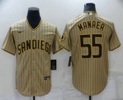 Wholesale Cheap Men's San Diego Padres #55 Sean Manaea Brown Team Logo Stitched MLB Cool Base Nike Jersey