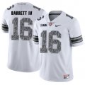 Wholesale Cheap Ohio State Buckeyes 16 J.T. Barrett IV White Shadow College Football Jersey