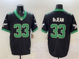 Cheap Men\'s Philadelphia Eagles #33 Cooper DeJean Black F.U.S.E Vapor Untouchable Limited Stitched Football Jersey