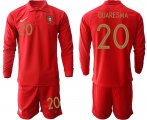 Wholesale Cheap Men 2021 European Cup Portugal home red Long sleeve 20 Soccer Jersey1