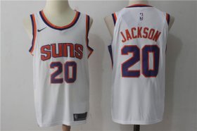 Wholesale Cheap Men\'s Phoenix Suns #20 Josh Jackson New White 2017-2018 Nike Swingman Stitched NBA Jersey