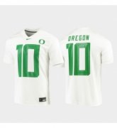 Wholesale Cheap Men Oregon Ducks 10 White Game Jersey