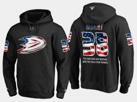 Wholesale Cheap Ducks #38 Derek Grant NHL Banner Wave Usa Flag Black Hoodie