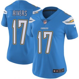 Wholesale Cheap Nike Chargers #17 Philip Rivers Electric Blue Alternate Women\'s Stitched NFL Vapor Untouchable Limited Jersey