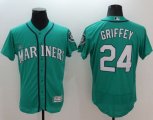 Wholesale Cheap Mariners #24 Ken Griffey Green Flexbase Authentic Collection Stitched MLB Jersey