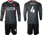 Wholesale Cheap Men 2021 Liverpool away long sleeves 4 soccer jerseys