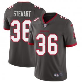 Wholesale Cheap Tampa Bay Buccaneers #36 M.J. Stewart Men\'s Nike Pewter Alternate Vapor Limited Jersey