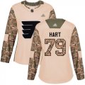 Wholesale Cheap Adidas Flyers #79 Carter Hart Camo Authentic 2017 Veterans Day Women's Stitched NHL Jersey