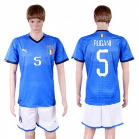 Wholesale Cheap Italy #5 Rugani Home Soccer Country Jersey