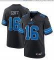 Cheap Men's Detroit Lions #16 Jared Goff Nike 2024 Black 2nd Alternate Limited Jersey