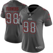 Wholesale Cheap Nike Patriots #98 Trey Flowers Gray Static Women's Stitched NFL Vapor Untouchable Limited Jersey